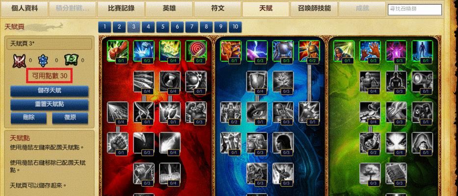 LOL英雄天赋加点大全（探索LOL最新英雄天赋加点方式）  第1张